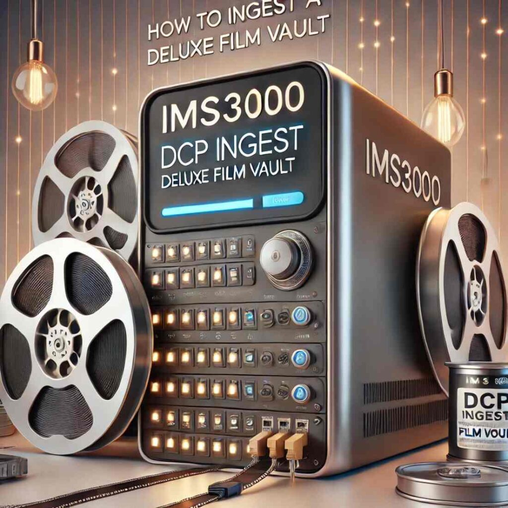 ims3000 deluxe film vault ingest dcp how to